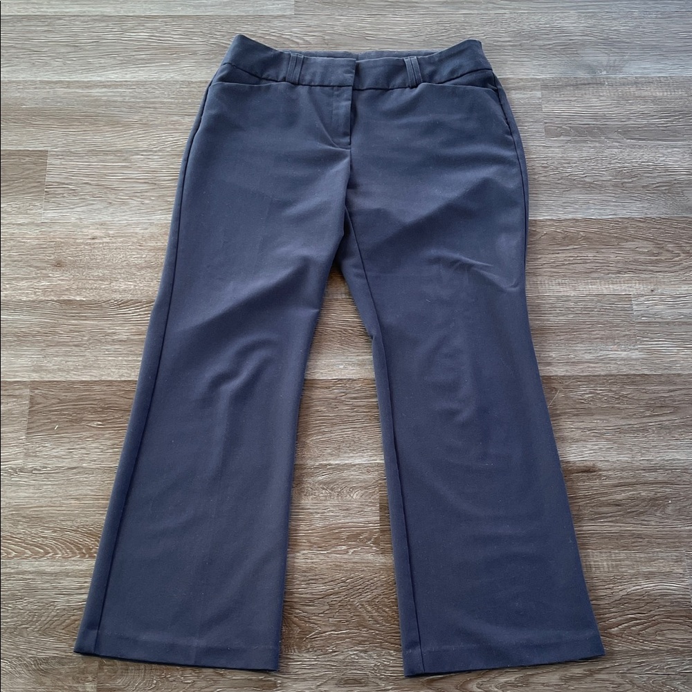 Alfani Trousers Women’s Size 8P Navy Blue Flat Front Side Pockets